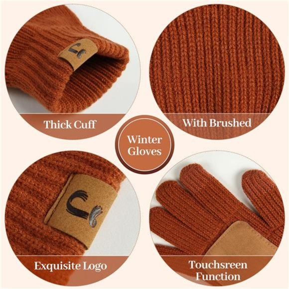 Winter Beanie Hat Long Scarf Glove Set for Women main image 6